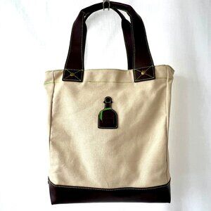 Patron Tequila Beige Canvas Beach Insulated Cooler Tote Bag Removable Liner, VGC